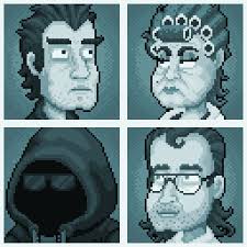 Character design for the Pixel Art videogame Quentar Vagary, a retro  eighties aesthetics videogame. Full project here:  https://www.artstation.com/artwork/zxPJEL