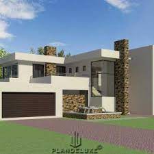 Modern 4 Bedroom Double Story House Plans With Balcony Plandeluxe Bedroom House Plans House Plans Modern House Plans