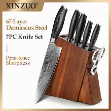 Still looking for the best japanese kitchen knife sets your money can buy? Xinzuo 7 Pcs Pro Kitchen Knives Sets Super Sharp Japanese Damascus Steel Knives Set With Excellent Acacia Wood Knife Set Block Knife Sets Aliexpress