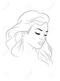 Outline anonymous woman vector icon for web design isolated on white background. Outline Drawing Of A Young Woman Head Royalty Free Cliparts Vectors And Stock Illustration Image 31504192