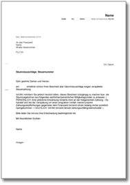 Finanzamt einspruch vorlage 11601502 formulare finanzen vorlage formulare im bereich der finanzen müssen regelmäßig verschiedene formulare und vordrucke ausgefüllt werden grundsätzlich. Einspruch An Das Finanzamt Gegen Saumniszuschlage De Musterbrief Download