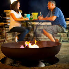 Rain drain in center of fire bowl. Fire Pits Modern Blaze