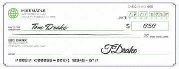 At the top right corner of the check on the blank space. How To Write A Cheque Maplemoney
