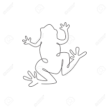 There are three types of amphibians: One Single Line Drawing Of Cute Frog For Company Logo Identity Royalty Free Cliparts Vectors And Stock Illustration Image 154547230