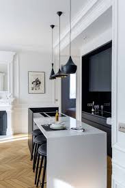 Interieur Style Haussmannien A Paris Agence Veronique Cotrel Cuisines Dans Salon Cuisine Appartement Cuisines Design