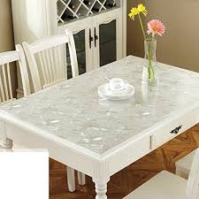 Transparent Table Mat Pvc Soft Glass Table Cloth Waterproof And Anti Ironing Oil Free Washing Table Mat B 80x130cm 31x51inch Coffee Table Mat Glass Table Table