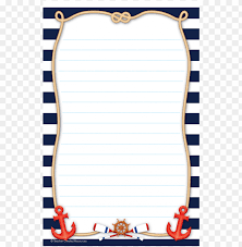 Tcr8887 Nautical Notepad Image Sailor Themed Border Png Image With Transparent Background Toppng