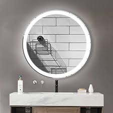 Find the best 96 inch bathroom vanities for your home in 2021 with the carefully curated selection available to shop at houzz. Amazon Com Yrsha 35 Inch Round Lighted Mirror Led Bathroom Vanity Mirror Anti Fog Wall Mounted Backlit Mirror With Dimmable Memory Touch Switch 3000k 4200k 6400k Color Temperature Ip44 Waterproof Cri 92 Home Kitchen