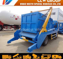 5cbm Self Loading Dongfeng Swing Arm Garbage Trucks with ...