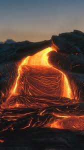volcano lava fiery melting wallpaper