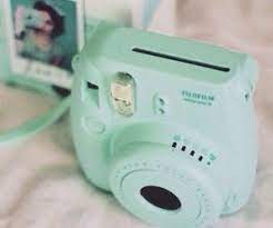 For a larger polaroid, 8 cents only!). It S A Polaroid Camera In Mint Green Mint Green Aesthetic Mint Aesthetic Instax Mini