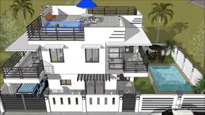 Modern 2 Storey House With Roofdeck Swimming Pool 2 Storey House Design Pool House Plans Modern Pool House