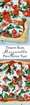 Tomato Basil Mozzarella Puff Pastry Tart Recipe Recipes Appetizer Recipes Puff Pastry Tart