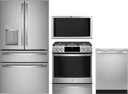 Slate is smudge proof and resists fingerprints — you'll love how easy it is to keep it clean! Ge Gereradwrh91219 4 Piece Kitchen Appliances Package With French Door Refrigerator Gas Range And Dishwasher In Stainless Steel
