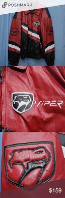 Dodge Viper Leather Jacket Leather Jacket Jackets Red Leather Jacket