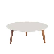 Cumberland coffee table rich with heritage, cumberland township was one of the earliest settlements in the formation of upper canada in 1791. Manhattan Comfort Moore 23 62 Round Low Coffee Table In Off White The Home Depot Canada
