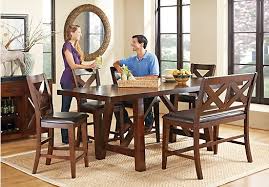 If you're looking for complete dining room sets, you've come to the right place. Mango Walnut 6pc Counter Height Dining Room Affordable Dining Room Sets Dining Room Sets Pub Set