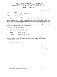 Demikianlah undangan ini kami buat dan atas perhatiannya kami ucapkan terima kasih. Surat Undangan Kerja Bakti 020319