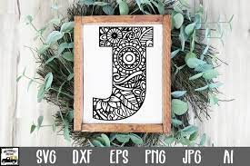 Download Letter J Svg Cut File Mandala Monogram Letter J Svg File 880622 Svgs Design Bundles