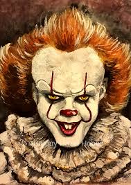 Pennywise Watercolour Print by Bryony Hazel Hobbs Buy prints now via our  ETSY page www.etsy.com/uk/shop/ARTWorldEMPORIUMshop or go to Cardiff  Creative Shop in the capital Centre