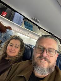 In Atlanta onboard flight to Puerto Vallarta. Bags missing somewhere nobody  knows. Only have what we're standing up in 😂 Who knows when we'll see them  again? Please pray the God of