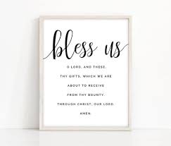 Catholic Art Bless Us Oh Lord Print Meal Prayer Wall Art Grace Before Meal Prayer Print Catholic Printable Instant Download In 2020 Prayer Wall Etsy Wall Art Food Prayer