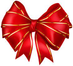 Red Bow With Gold Edging Transparent Png Image Free Clip Art Clip Art Red Bow