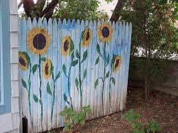 Painted Fence Garden Fence Art Garden Mural Fence Art