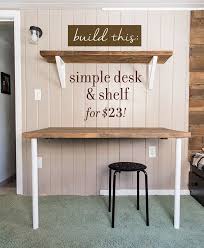 Simple Diy Wall Desk Shelf Brackets For Under 23 Diy Desk Plans Simple Desk Diy Computer Desk