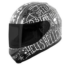 Hells Belles Ss700 Helmet Black By Speed Strength Leather King Kingspowersports