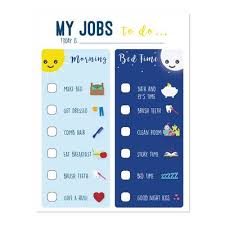 Children Inspire Design Routine Chart My Jobs To Do Personalized Paper Print Chore Chart Kids Charts For Kids Daily Routine Chart For Kids