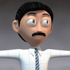 modelo 3d Ann el presentador no Rig