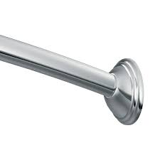Moen 60 In Chrome Single Curve Stainless Steel Fixed Shower Rod Simple Bathroom Remodel Shower Rod Bathtub Remodel