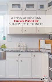 Shaker style kitchen cabinets have a clean appearance that can work with any kind of interior design: 3 Types Of Kitchens That Are Perfect For Shaker Style Cabinets Redo Kitchen Cabinets Types Of Kitchen Cabinets Beautiful Kitchen Cabinets