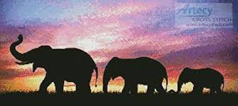 Check spelling or type a new query. Silhouettes Of Elephants At Sunset Cross Stitch Pattern By Tereena Clarke Crosstitch Com