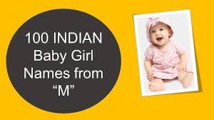 Welcome to our parenting section. 100 Indian Baby Girl Names Starting With M Youtube