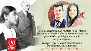 Salih çaçan ise necmettin öğretmenime çiçek verdik, hediye falan verdik. Oncu Kadin Aydin S Tweet Basta Basogretmen Gazi Mustafa Kemal Ataturk Olmak Uzere Aybuke Yalcin Ve Necmettin Yilmaz In Sahsinda Tum Sehit Ogretmenlerimizi Saygiyla Aniyoruz Cumhuriyet Neferleri Ogretmenlerimizin Ogretmenlergunu Kutlu Olsun