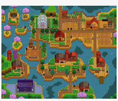The farm border is made of trees and foliage, just like in the secret woods. Click To Open Farm Gallery Stardew Valley River Farm Png Image Transparent Png Free Download On Seekpng