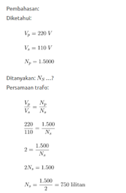 0 response to materi, soal dan pembahasan efisiensi transformator (trafo) posting komentar terima kasih sudah membaca blog ini, silahkan tinggalkan komentar dengan sopan dan tidak mengandung unsur sara atau pornografi serta tidak ada link aktif. 5 Contoh Soal Essay Transformator Beserta Pembahasannya Apipah Com