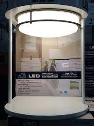 Uses only 21w (120w equivalent) 1495 lumen, color temperature 3000k, bright white. Altair Lighting 14 Flushmount Led Light Fixture Costcochaser