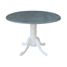 round dual drop leaf pedestal table