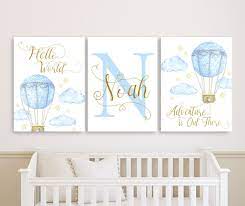 Adventure Nursery Wall Decor For Boy Hot Air Balloon Nursery Etsy Hot Air Balloon Nursery Baby Room Wall Decor Baby Room Wall