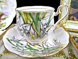 Royal Albert Tea Cup And Saucer Snowdrop January Teacup Pattern Fotm Royal Albert Tea Cup Tea Cups Tea Cups Vintage