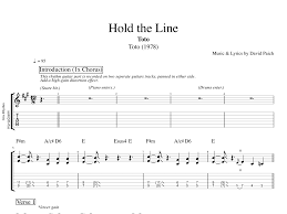 Bass tabs sheet music notes. Hold The Line Toto Guitar Bass Tab Sheet Music Chords Play Like The Greats Com