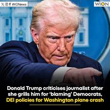 President Donald Trump criticised a journalist