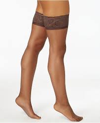 Womens Silky Sheer Lace Top Thigh Highs Pantyhose 0a444