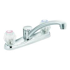Chateau single loop handle kitchen faucet sale at many of the online store. Chateau Acrylic Two Handle Kitchen Faucet Without Spray Chrome Supply Smart