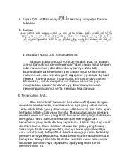 Masrozakdotcom membahas tajwid ayat al qur'an, kali ini gilran tajwid surat al maidah ayat 48 yang akan masrozakdotcom bahas. Agama Docx Bab 2 A Kajian Q S Al Maidah Ayat 5 48 Tentang Kompetisi Dalam Kebaikan 1 Bacaan Ùˆ Ø£ Ù† Ø²Ù„ Ù† Ø¥ Ù„ ÙŠ Course Hero