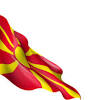 The national flag of macedonia consists of stylized yellow sun centered on red field with its eight broadening yellow rays extending out in all directions and end at the edges of the flag. 1
