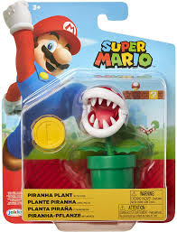 Super mario brothers piranha plant aluminum sign the sign blank is yellow aluminum with black vinyl graphics. Amazon Com Nintendo Super Mario Piranha Plant 4 Figura Articulada Con Moneda Juguetes Y Juegos